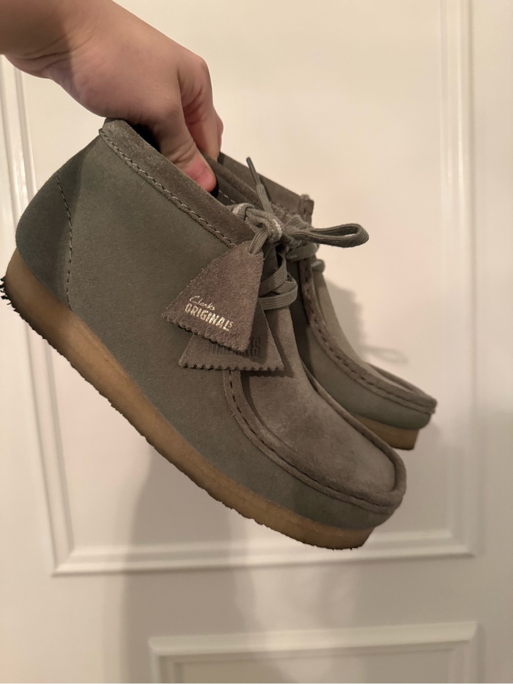 Clarks Originals Olive Green Wallabee Suede Boots